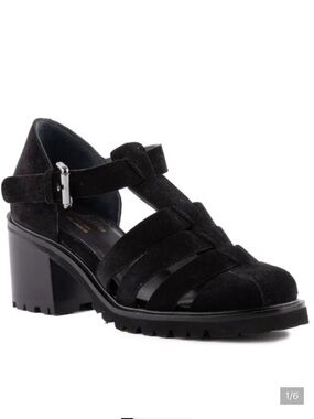 Free People Seychelles Latchkey lug sole fisherman sandal black